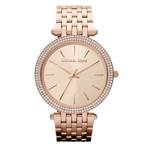 michael kors rose gold darci glitz watch|darci rose gold tone watch.